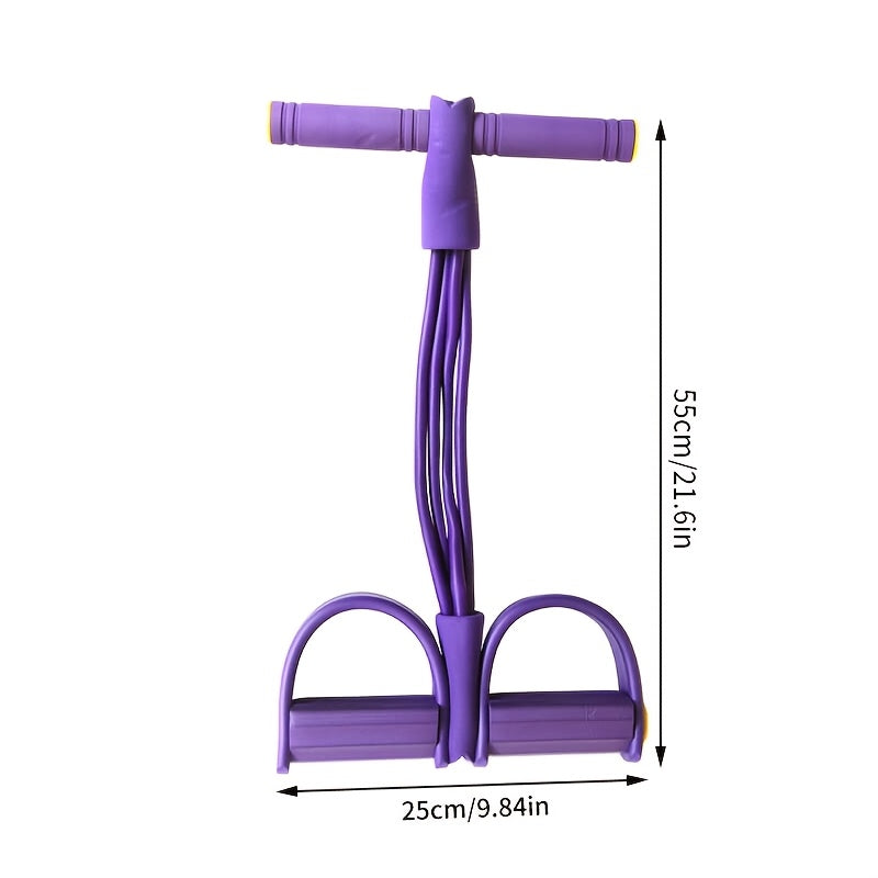 Home Gym Resistance Bands- 4 Elastic Tubes Full Body Exercises, Abdominal Exercises, Rowing and Fitness Equipment- Strength and Flexibility