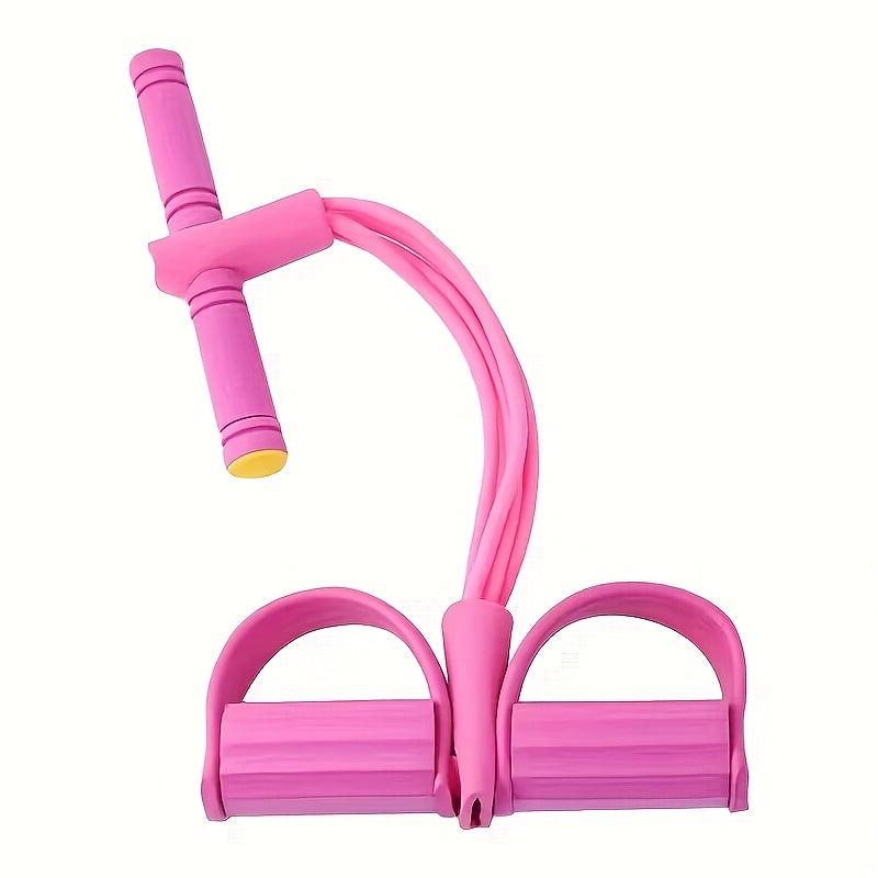 Home Gym Resistance Bands- 4 Elastic Tubes Full Body Exercises, Abdominal Exercises, Rowing and Fitness Equipment- Strength and Flexibility