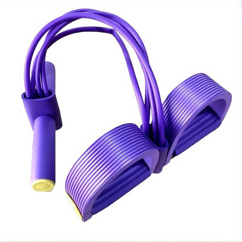 Home Gym Resistance Bands- 4 Elastic Tubes Full Body Exercises, Abdominal Exercises, Rowing and Fitness Equipment- Strength and Flexibility